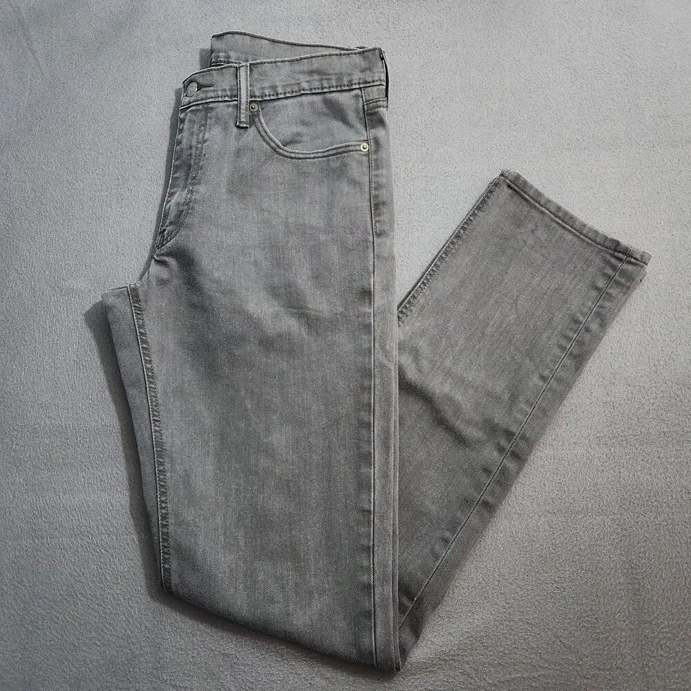 Levi's 541 Men 32X38 (34X35) Dark Gray Athletic Taper Fit Jeans